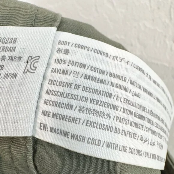 Abercrombie Relaxed Cargo Pants Wide Leg Baggy Grunge High Rise Olive Green 25 - Picture 8 of 11